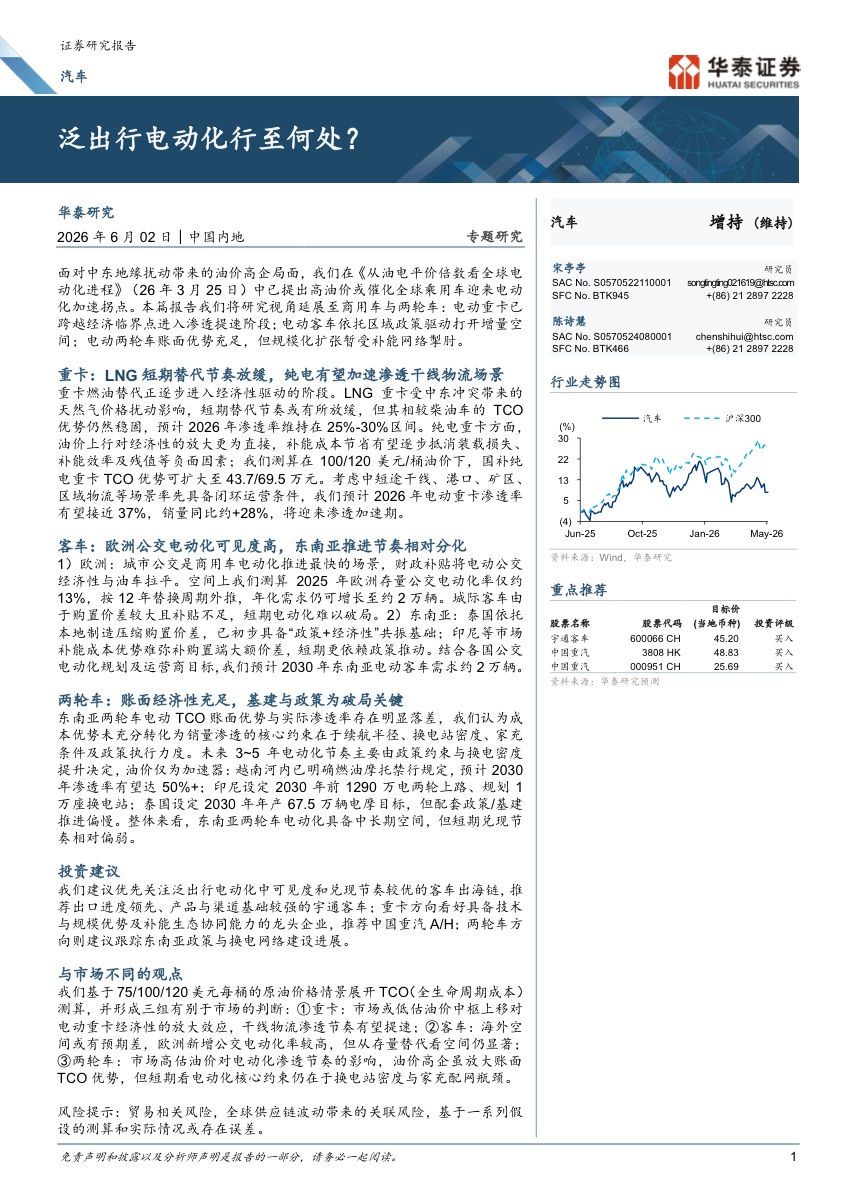 泛出行电动化行至何处？