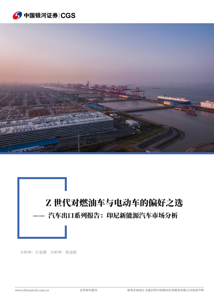 2026年汽车行业出口专题报告:印尼新能源汽车市场分析